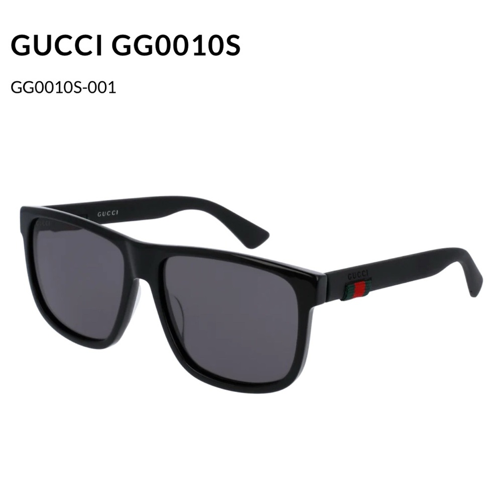 Gucci Black and Red Sunglasses